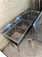 Stainless Steel 4 Compartment Sink