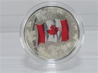 2015 RCM CANADIAN FLAG $25 FINE SILVER COIN