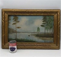 1927 Antique Oil Painting Signed And Dated