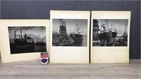 3 Vintage Large Ship Photos Lot