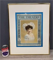 1904 Vintage The Theatre Magazine Cover Framed