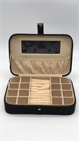 Portable Jewelry Box Balc Suede-like Material