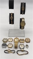 Assorted Watch Parts Lot Timex, Pulsar, Caravelle