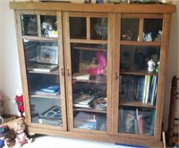 Awesome 3-Door Curio,  54" X 56" X 13" No contents