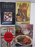 4 Italian Themed Cookbooks, Classic Northern
