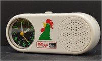 Kellogg's Corn Flakes Clock Rooster Crowing Alarm