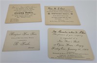 Antique Invitation Dance Tickets