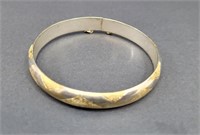 Gold Plated Silver Bangle Bracelet  925