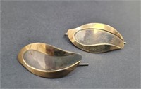 1970's Danish Gold Plated Sterling Earrings