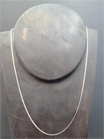 Herring Bone Sterling Silver Necklace 925 - 23.5in