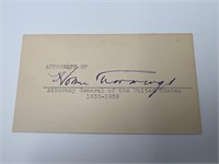 President Franklin Roosevelts Atty General signed