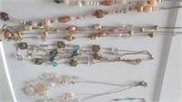 Beaded Fashion Jewelry Necklace Lot