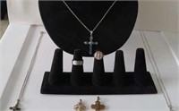 Religious Jewelry Lot Of Necklaces & Rings