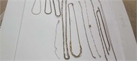 Large Silver Chain, Ankle, & Bracelet Lot