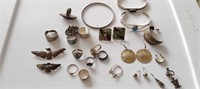 Native American Silver Jewelry Lot