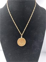 1977 JFK Half Dollar Coin Necklace