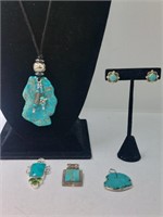 Sterling, Turquoise Jewelry Lot