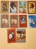Vintage Playing Cards Dogs 2 Signed+8 Cards.Z4c6