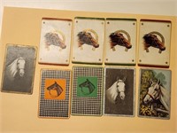 Vintage Playing Cards Horses x 9 Cards.Z4c2