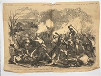 1861 Engraving Battle Rich Mountain Gen McLellan