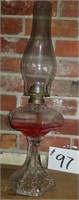 Antique Oil Lamp 20” tall