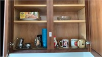 Kitchen Shelf Lots of Glassware and Tea Set