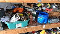 Shelf of Assorted Tools, Parts and Household