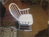 Chaise berçante en bois