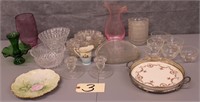 glass bowls, vases, plates, cups
