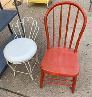Bentwood chair and stool