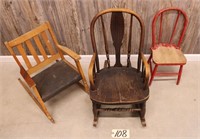 childrens rockers and chair