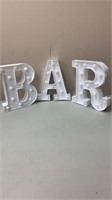 New - BAR sign LED Light Up Letters for
