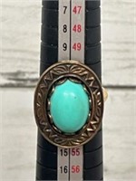 12k GF turquoise ring