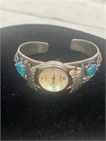 925 Navajo turquoise watch