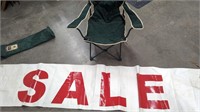 Bag Chair and Sale Banner