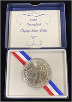(CT) 1983 Uncirculated Olympic Silver Dollar “P”