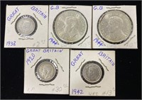 (CT) Great Britain Silver Coins