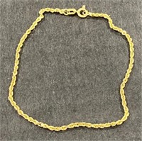 (CX) 14k Gold Link Bracelet. 1.29 Grams