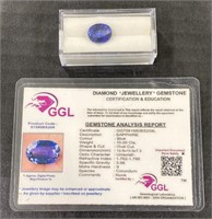 (CX) GGL Corundum Oval Cut Sapphire Colored