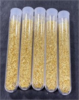(CX) Gold Flakes in 3” Viles. Bidding 5x the