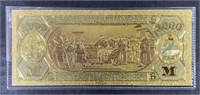 (CX) Gold Banknote 99.9% Pure 24k Gold