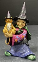 (BX) Jim Shore Witch With Cat Figurine #114443