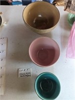 3 Early Mixing Bowls (2 McCoy & 1 Stripped)