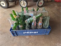 Vintage Plastic Pepsi Crate with bottles