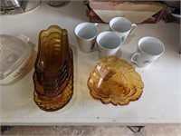 Assorted Lot - Corningware, Colored Glass, etc