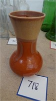 Drip Brown Pottery Vase