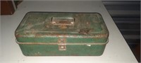 Green Steel Vintage Tool Box