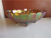 Carnival Glass Footed Dish