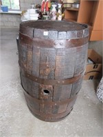 Whiskey barrel .