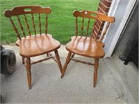 wooden chairs .